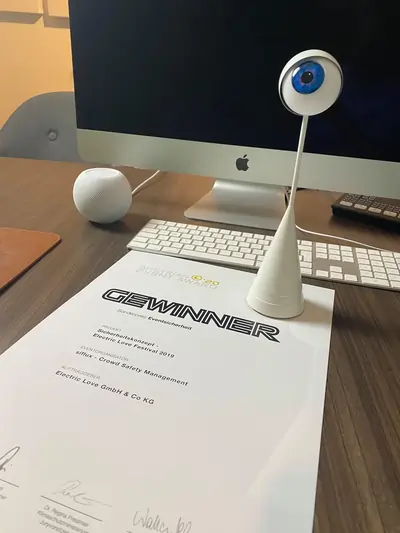 siflux gewinnt für das beste Sicherheitskonzept Event Award bestes Sicherheitskonzept